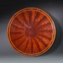 Flame Grained Mahogany Six Foot Round Dining Table