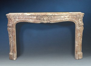 French Louis XV Style Marble Mantle