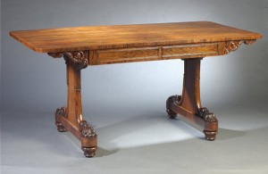 George IV Period Rosewood Library Table/Desk